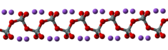 Ball and stick model of polymeric sodium silicate