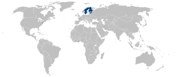 All territories ever possessed by the Swedish Empire shown on modern borders