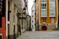 Historic street leading from the cathedral