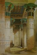 معبد إيزيس في فيلة ( من لوحات روبرتس )