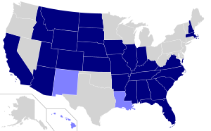 Map of United States Official Language Status By State