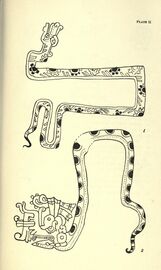 Animal figures of serpents in the Maya codices