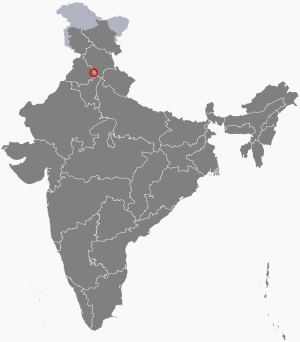 The map of India showing