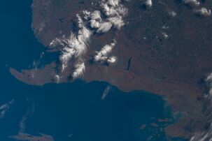 Mostly sunny conditions over the peninsula, taken at 2:07:45 PM Central Daylight Time on October 8, 2019 from the ISS[12]