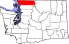 State map highlighting Whatcom County