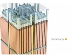 في حالة الإغلاق، يتم وضع قضبان التحكم بين قضبان الوقود لإيقاف المفاعل النووي. بعد زلزال اليابان، control rods deployed correctly.