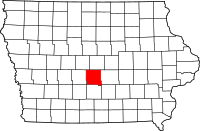 Map of Iowa highlighting