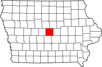 Map of Iowa highlighting