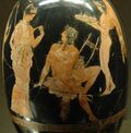 Vase painting including Aphrodite and Adonis