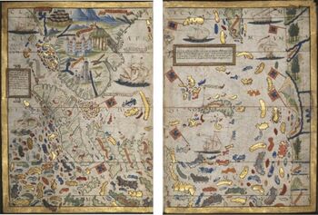 Map of the Portuguese empire in the East Indies (including the Indonesian Archipelago), Atlas Miller.