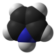 Space-filling model of the pyrrole molecule