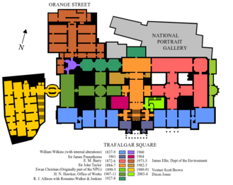 Plan of the first floor of the National Gallery in 2013