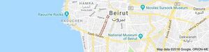 موقع شارع مار إلياس في مدينة بيروت