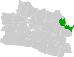 Location within West Java