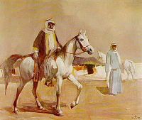 خيول في الصحراء.