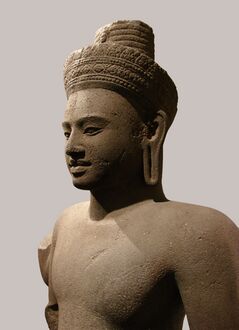 Bodhisattva Lokeśvara, art khmer fin قالب:Sp-. Cambodge.